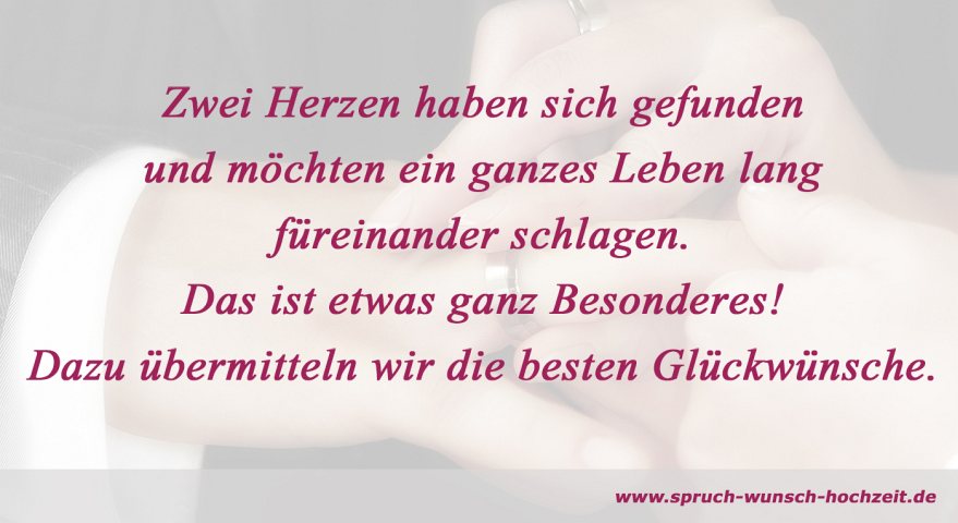 Beste Glückwünsche zur Ehe
