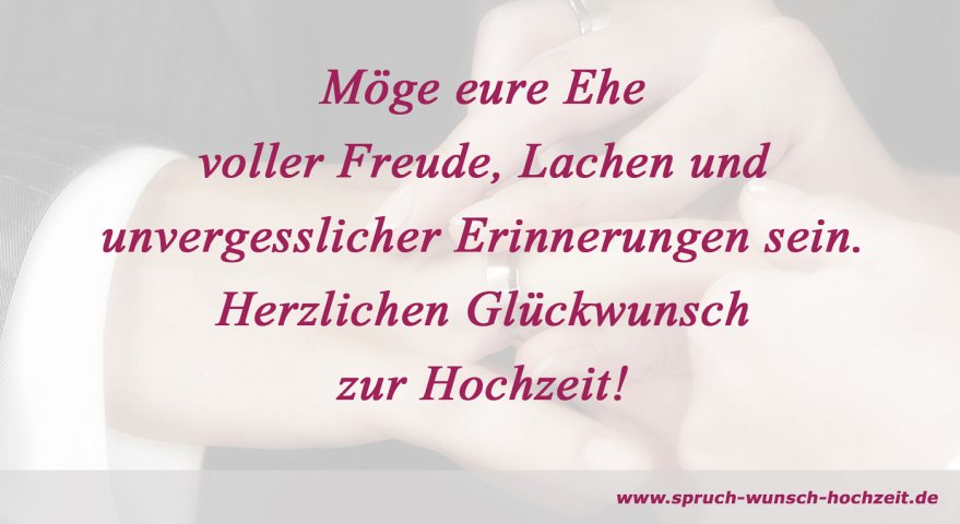Glückwunsch zur Eheschließung