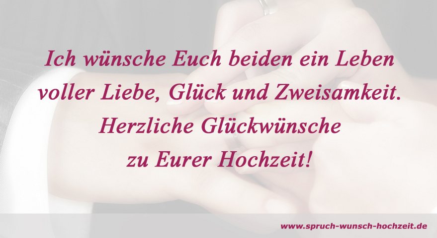 Glück wünschen zur Eheschließung