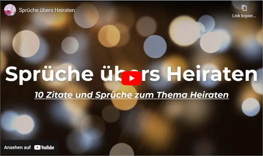 Video 10 Sprüche über Heiraten