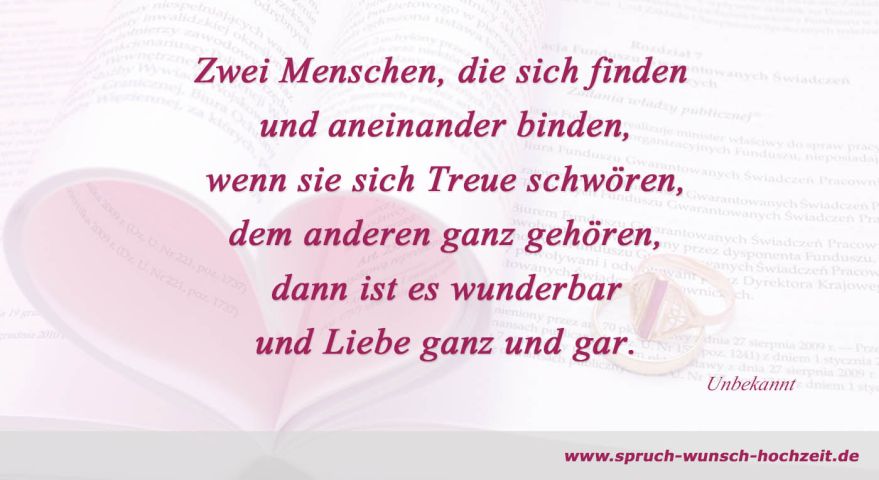 gedicht zur hochzeit