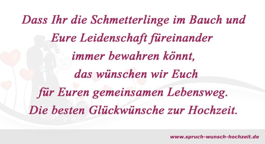 Glückwünsche brautpaar Hochzeitskarte schreiben