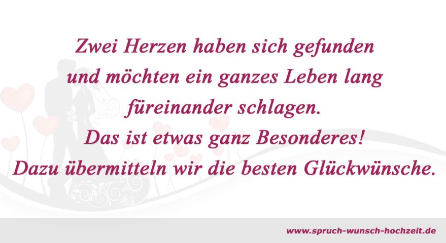 Glückwünsche die hochzeit zur besten 10 Gedicht zum