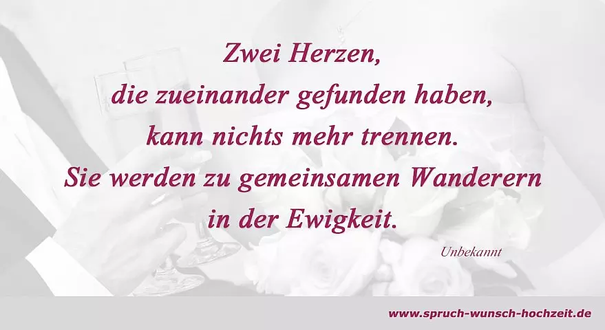 Hochzeitsspruch zwei Herzen