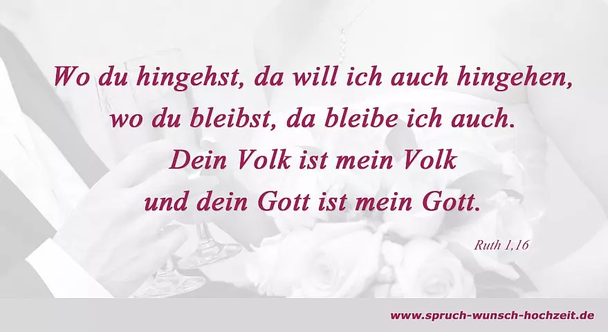 Hochzeitspüche Wo Du hingehst