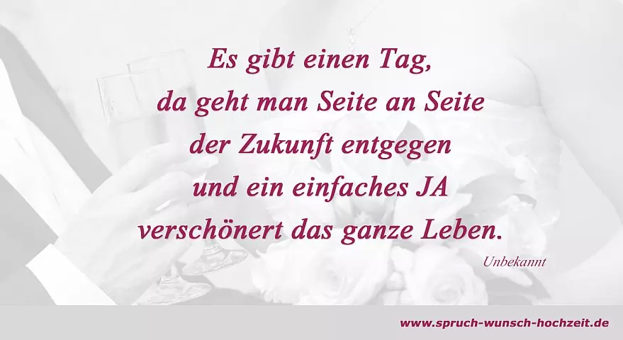 Ja sagen - schöner Hochzeitsspruch