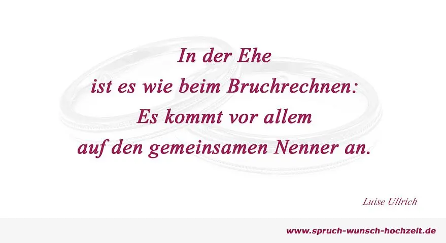 Witzger Spruch über Ehe