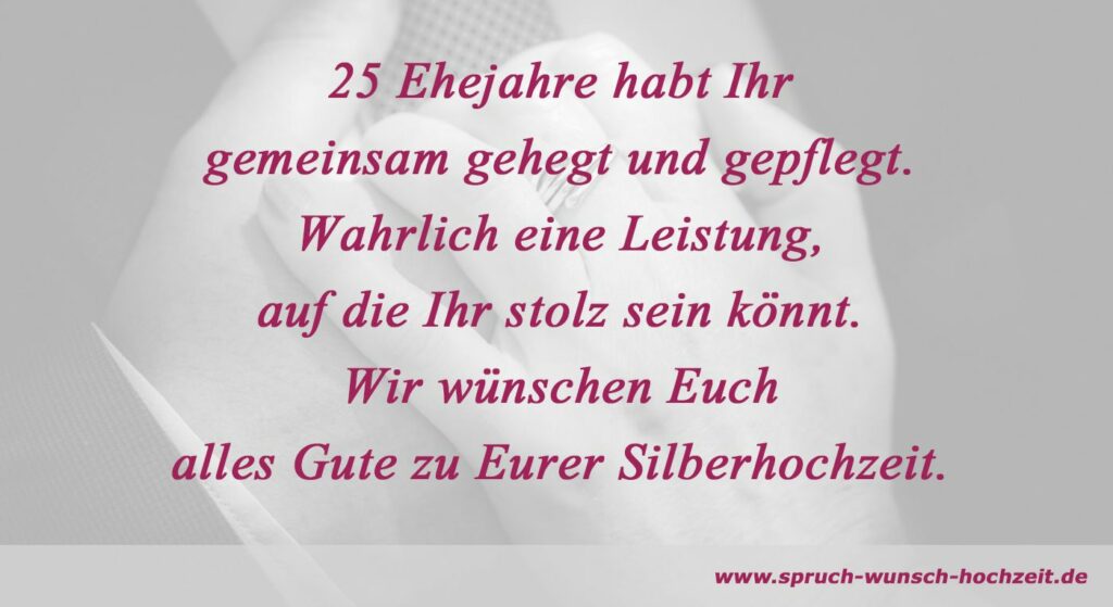 Glückwünsche zur Silberhochzeit Wünsche für das Silberpaar