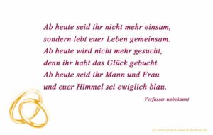 Ab heute Mann und Frau