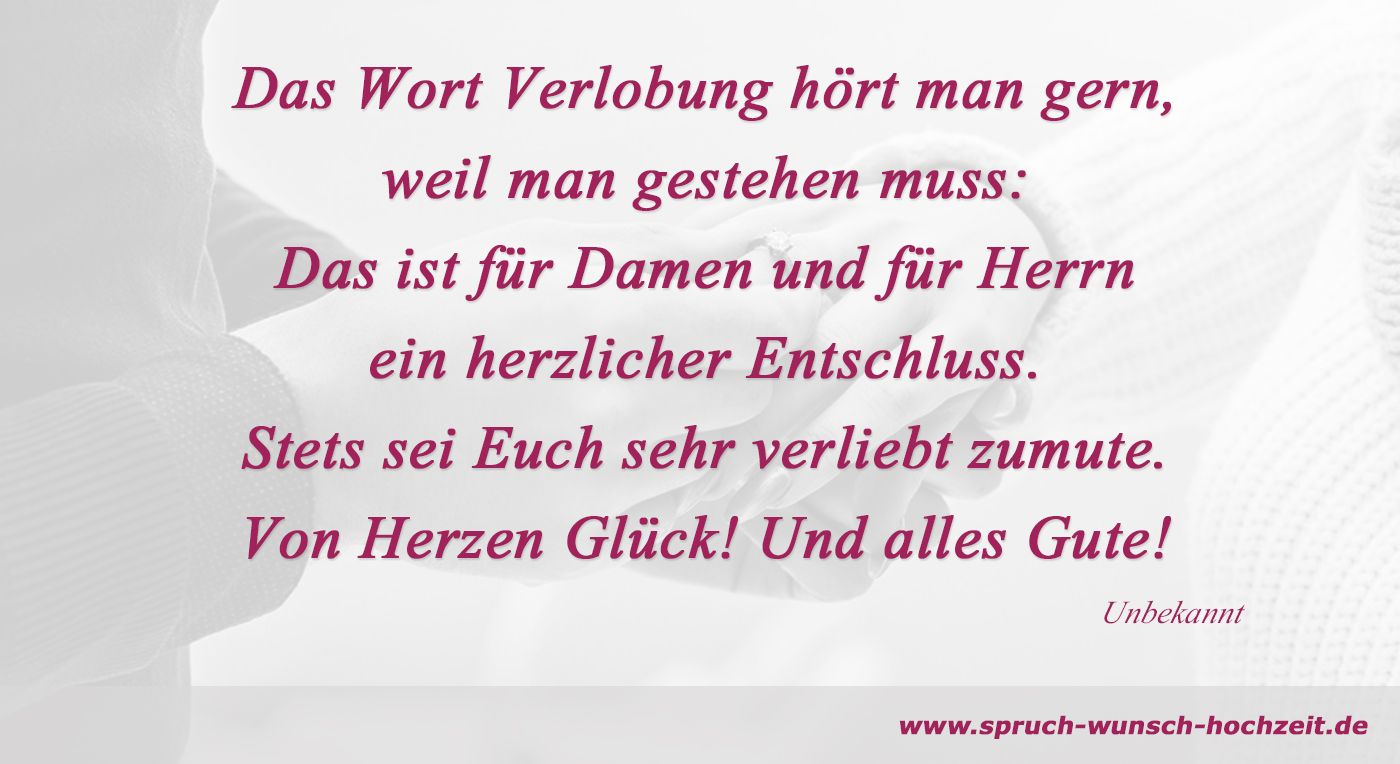 Das Wort Verlobung