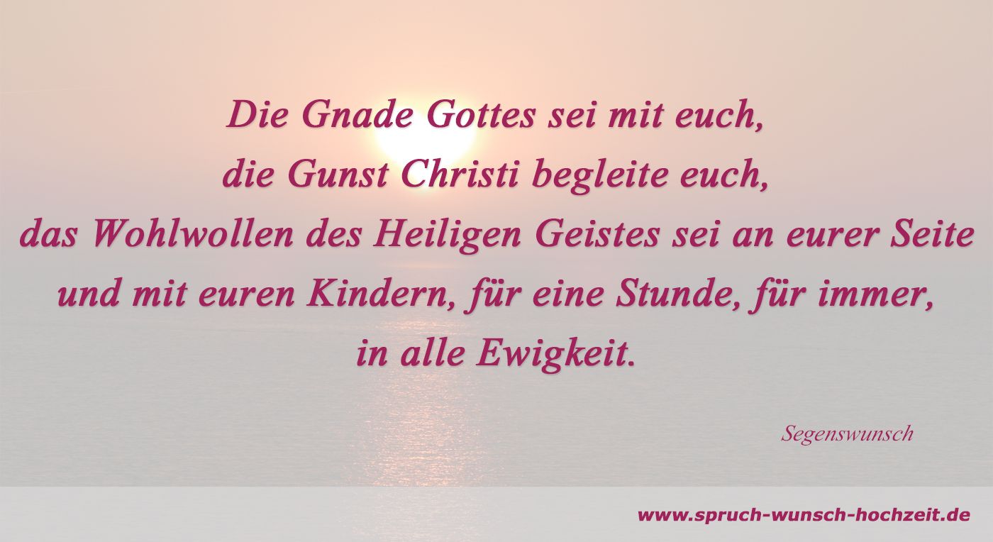 Die Gnade Gottes Segenswunsch