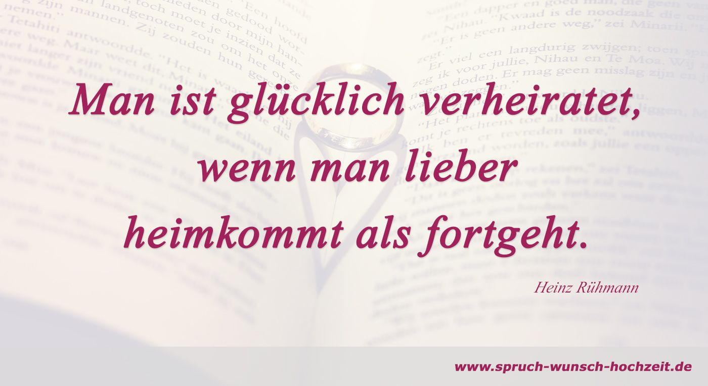 Glücklich verheiratet Spruch