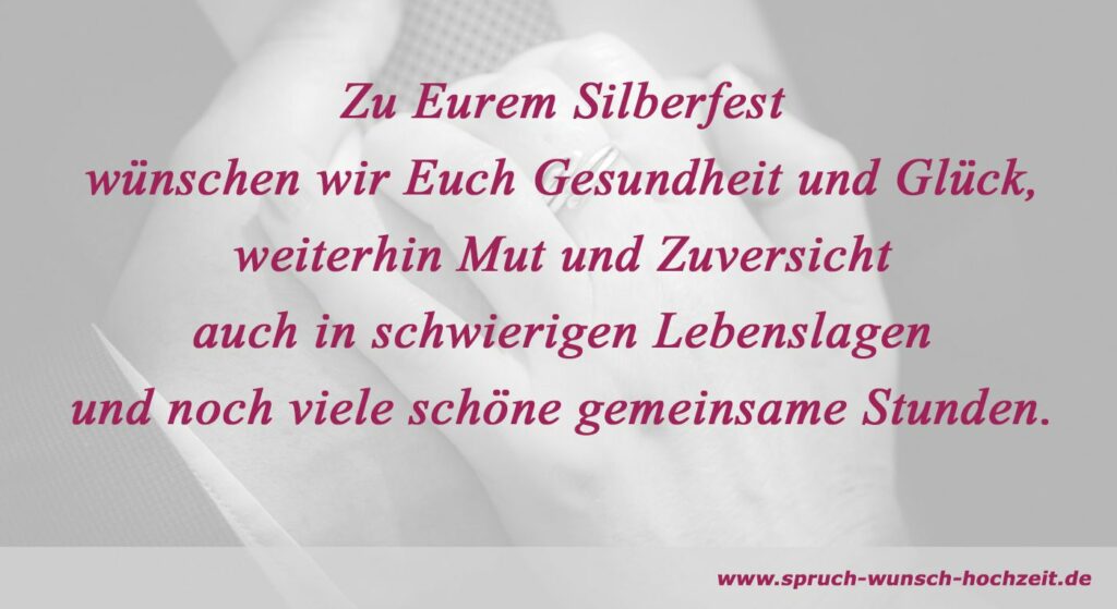 Sketche Zur Silberhochzeit Für 2 Personen Glückwünsche zur Silberhochzeit - Wünsche für das Silberpaar