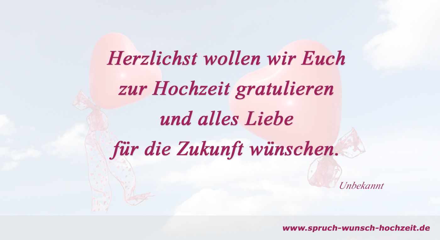 Herzliche Gratulation zur Hochzeit