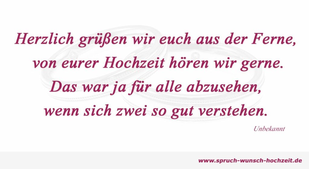 Sprüche und Wünsche zur Hochzeit für Karten und Glückwünsche