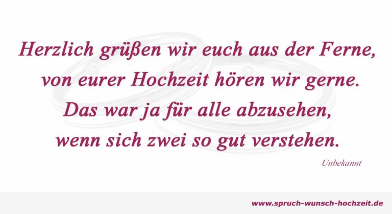 Sprüche und Wünsche zur Hochzeit für Karten und Glückwünsche