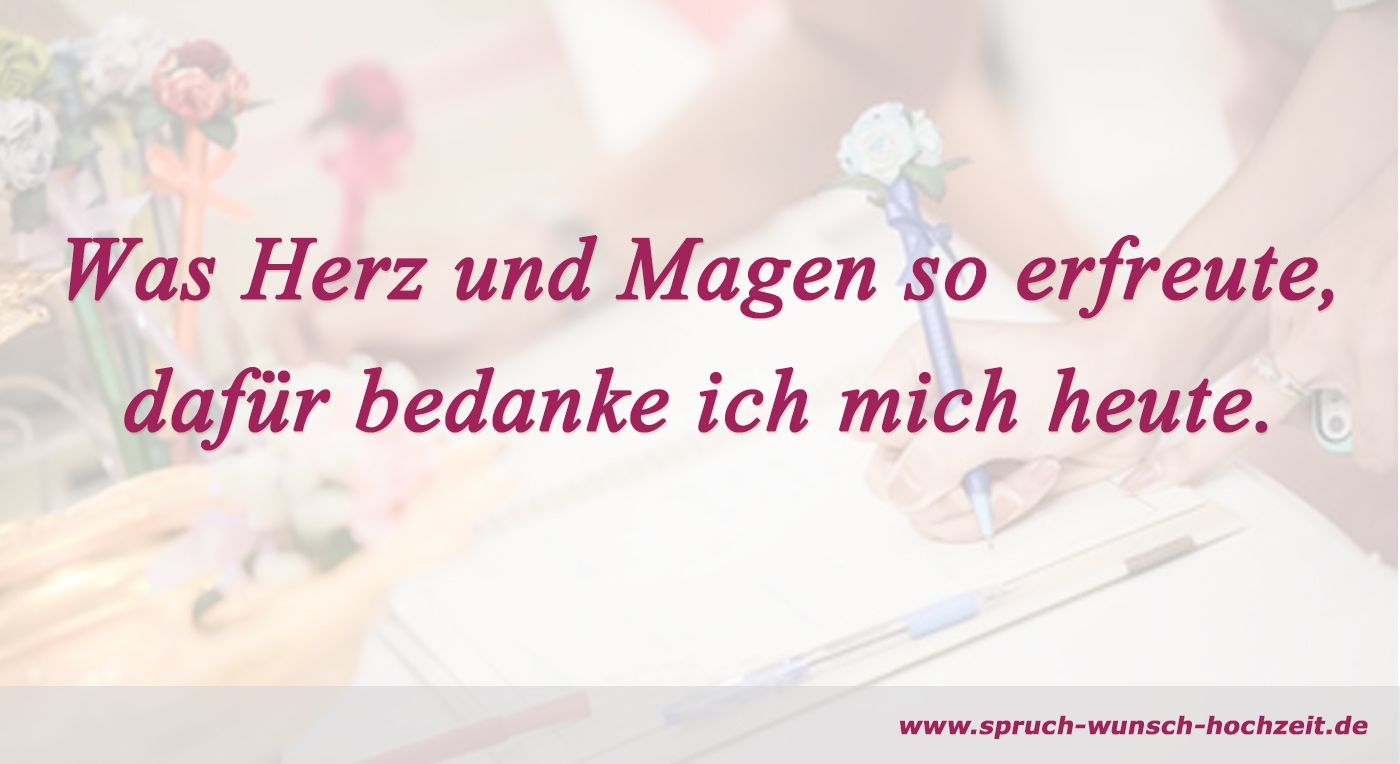 Ich bedanke mich Spruch