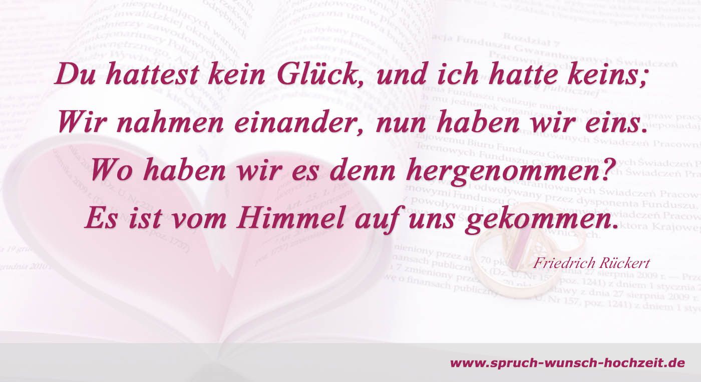 Kurzes Gedicht zur Hochzeit