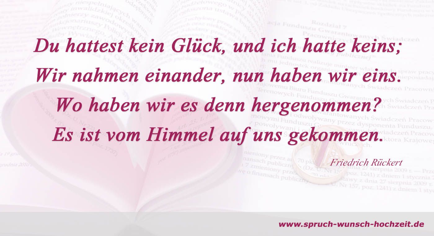 Kurzes Gedicht zur Hochzeit