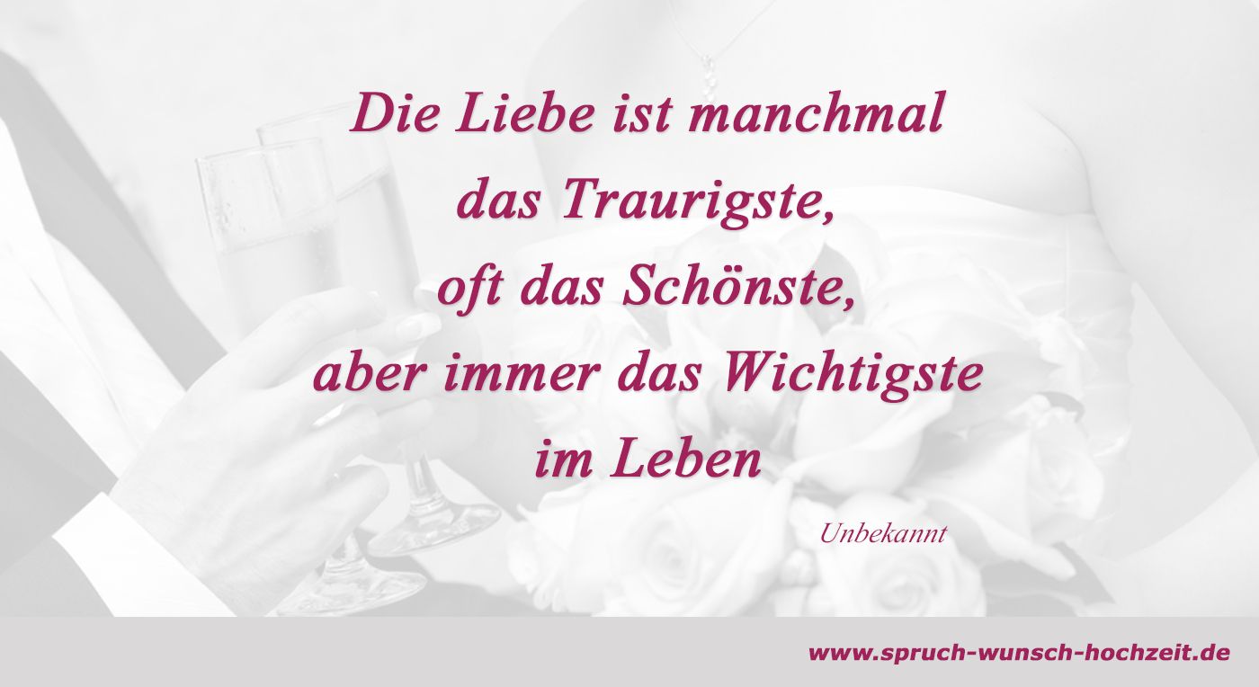 Liebe im Leben Hochzeitsspruch