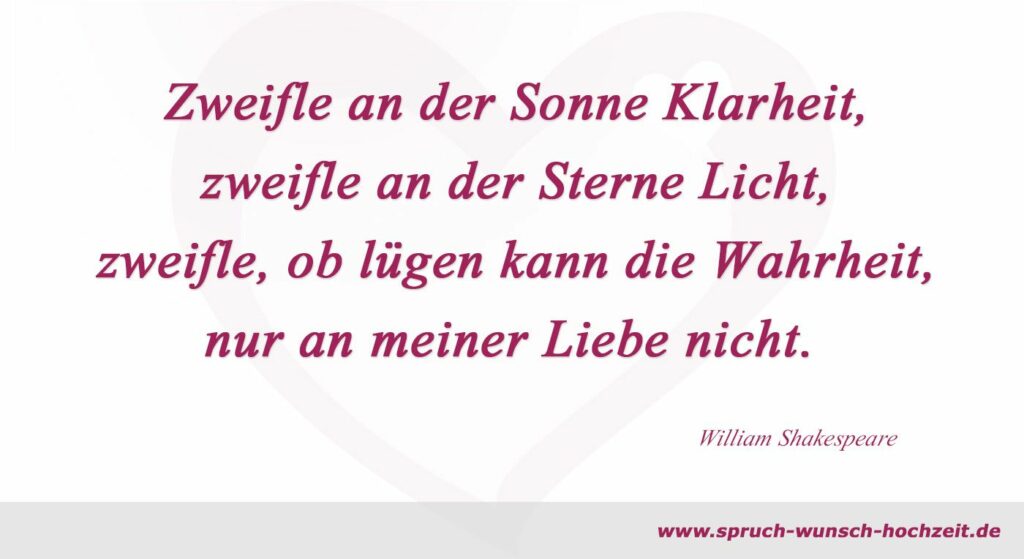Hochzeitssprüche über die Liebe