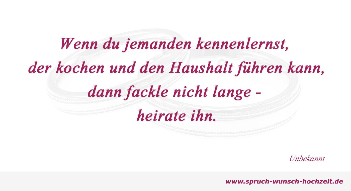 Lustiger Spruch zur Hochzeit