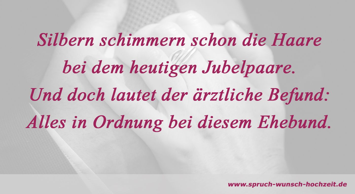 Lustiger Spruch Silberhochzeit