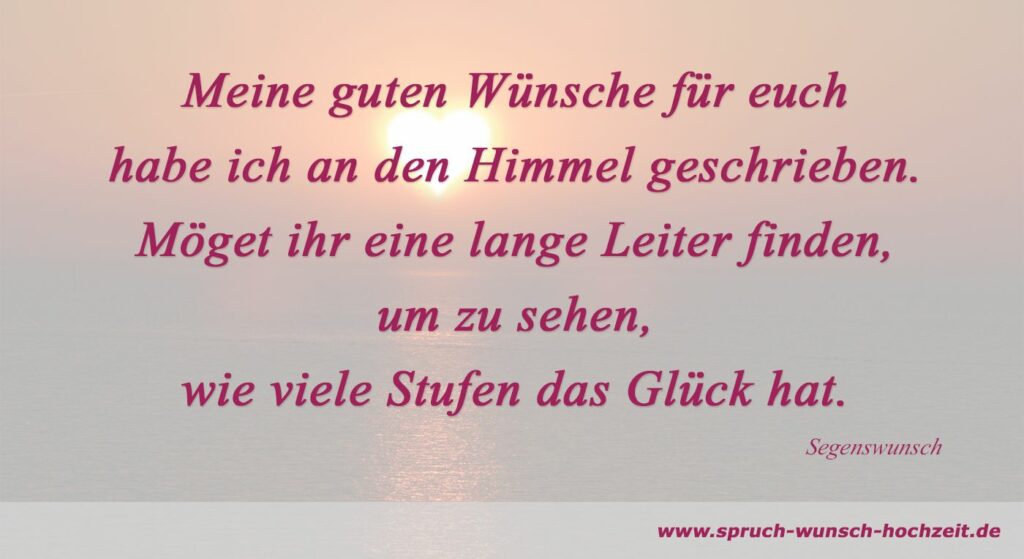 Segenswünsche zur Hochzeit Mit Gottes Segen