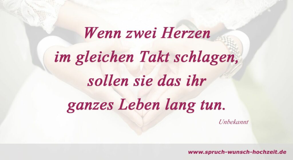 Sprüche mit Herz zur Hochzeit