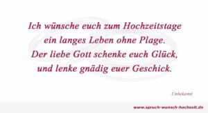 Sprüche und Wünsche zur Hochzeit für Karten und Glückwünsche