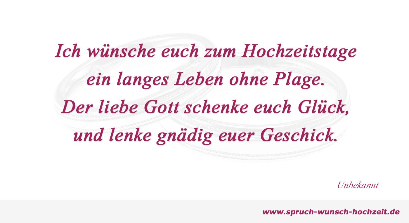 Spruch zum Hochzeitstag