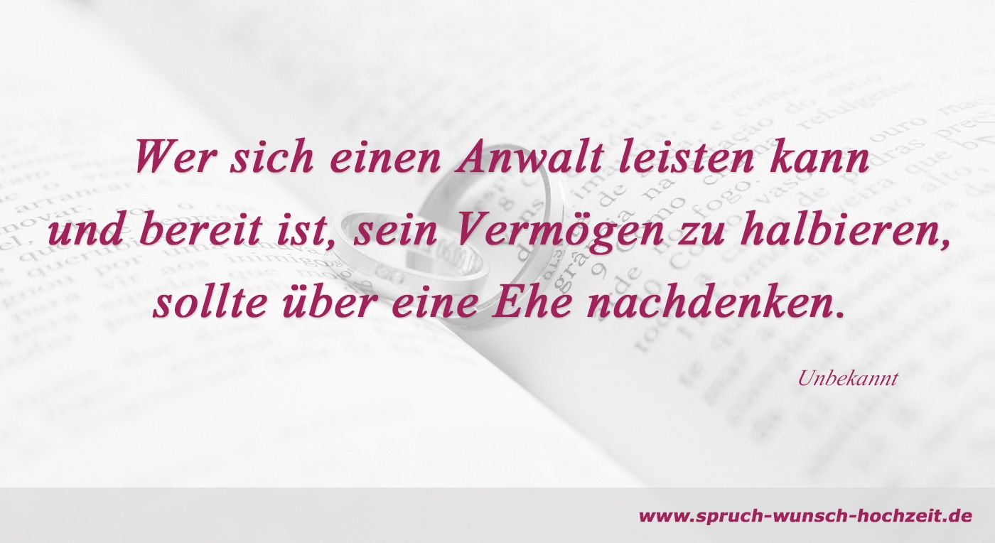 Spruch zur Hochzeit lustig