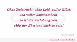 Spruch über den Ehestand