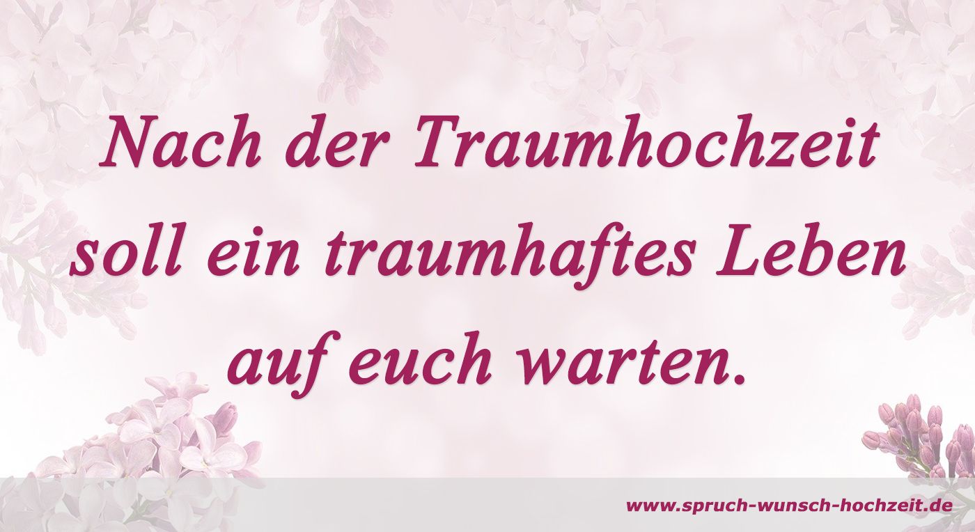 Traumhochzeit Glückwunsch