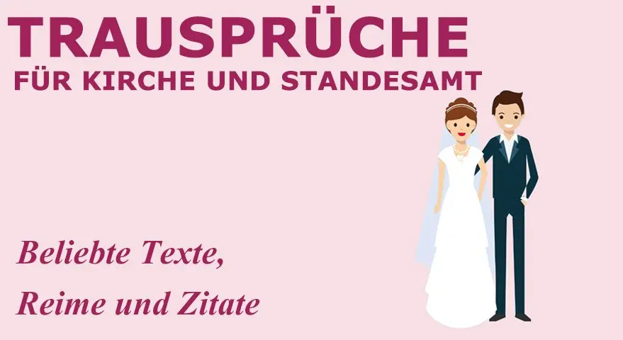 Trausprüche für Kirche und Standesamt