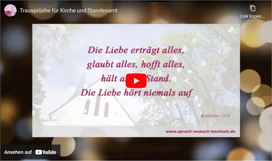 Video Trausprüche für Kirche und Standesamt