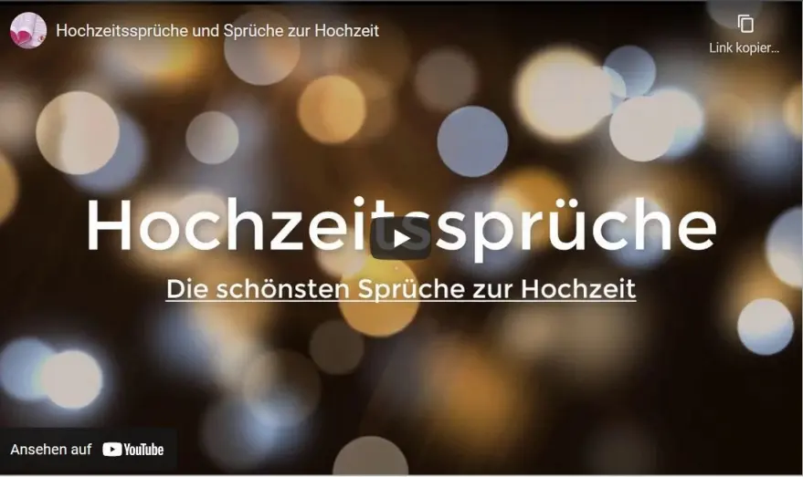 Video schöne Hochzeitssprüche