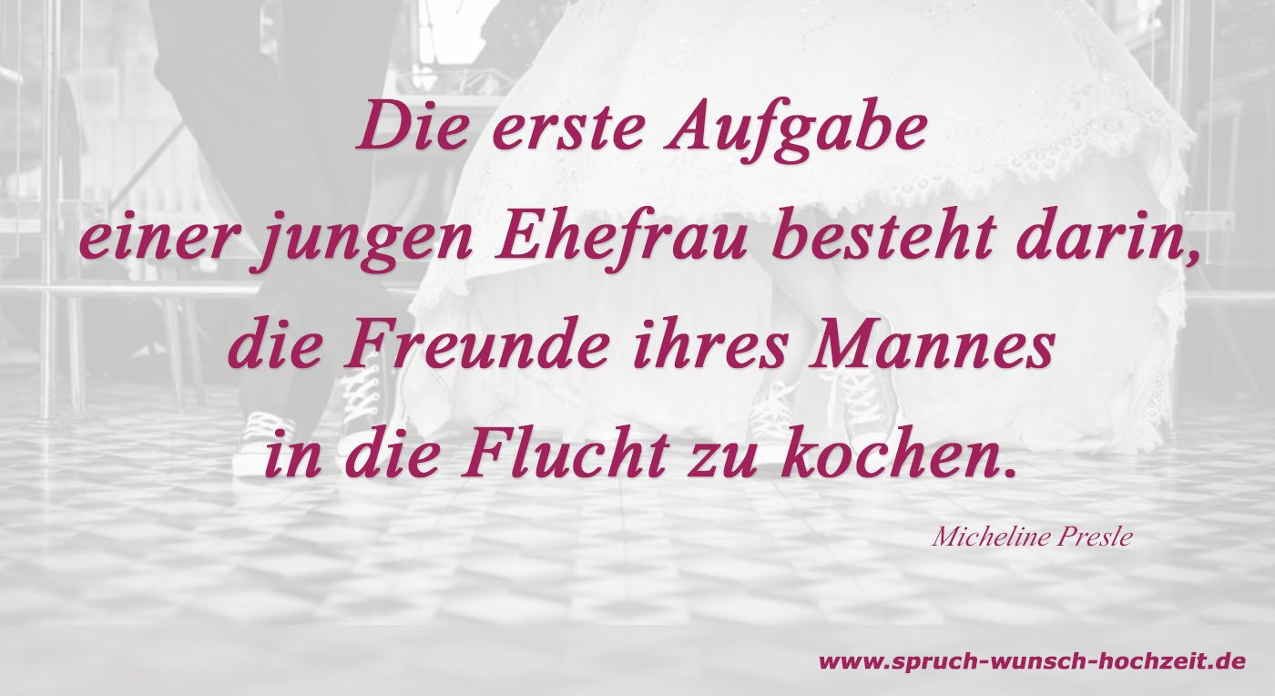 Ehefrau kocht Spruch