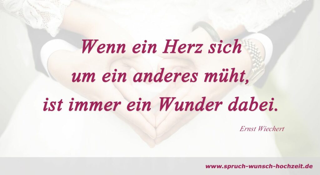Sprüche mit Herz zur Hochzeit