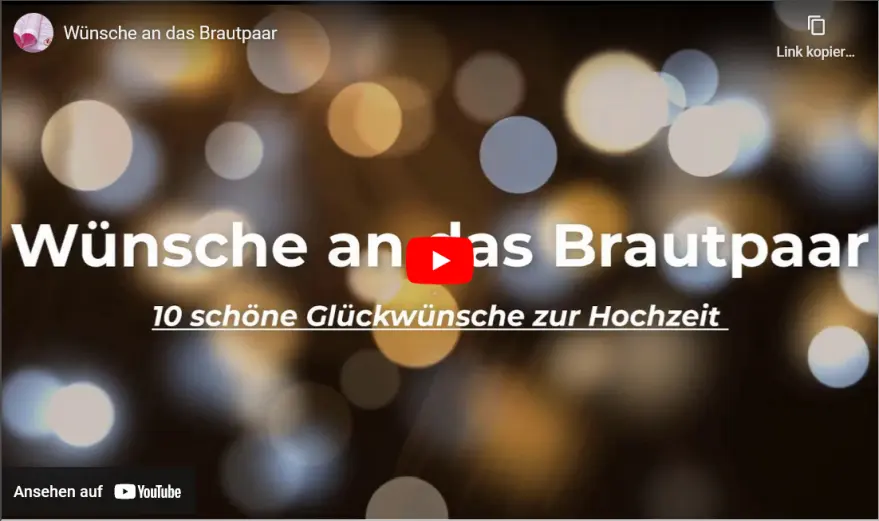 Wünsche an das Brautpaar