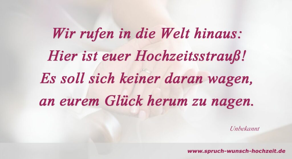 Die schönsten Wünsche an das Brautpaar zur Hochzeit