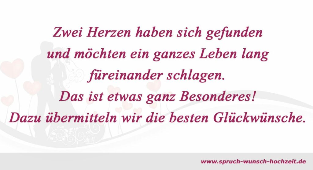 Hochzeitsglückwünsche Formulierungen für Glückwünsche zur Hochzeit