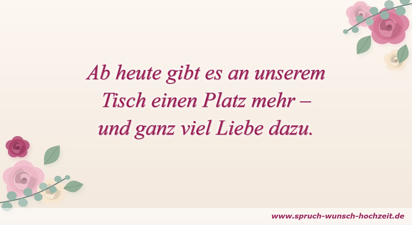 Ab heute gibt es an unserem Tisch einen Platz mehr – und ganz viel Liebe dazu.